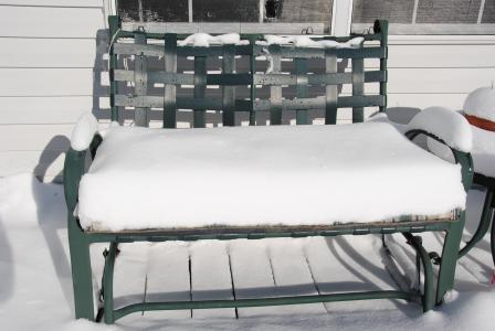 冬天, 椅子, 雪
