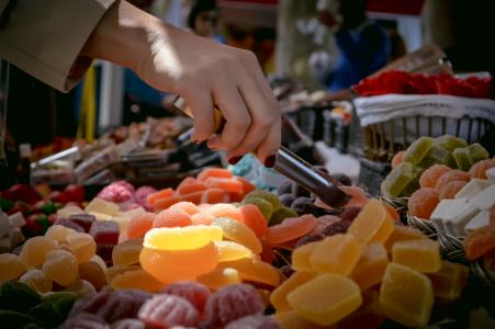 市场, 食品, 含糖, 果味, 甜点, 大钳, 市场