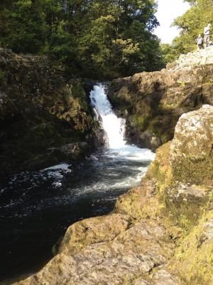瀑布, 河, 岩石, 自然, 景观, 环境