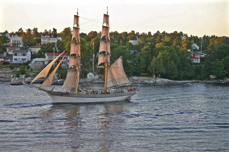 帆船, 群岛, 瑞典, 水手, 帆, 航运, 傍晚的太阳