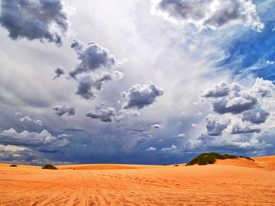 沙漠, 云彩, 美国, 热, 天空, 自然, 天气