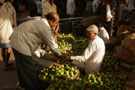 印度, 孟买, 市场, 出售, 水果, 柑橘类水果