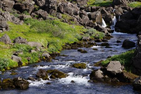 巴赫, 水, 冰岛, 克里克, 景观, 水域, 水中跑步