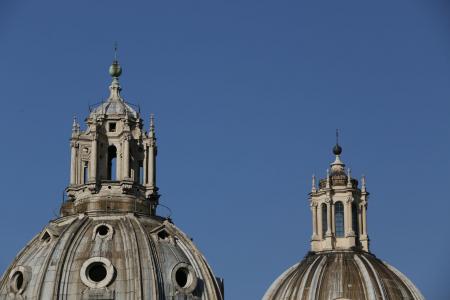 教会, 圆顶, 罗马, dom, 建筑