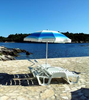 沙滩伞, 海滩, 椅子, 夏季, 假日, 海, 蓝色