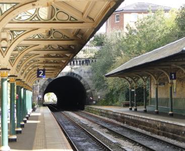 火车站, 从历史上看, 老, 隧道, gleise, 英格兰, 似乎