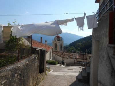 村庄, 小巷, 道路, 意大利语, 教会, 尖塔, 洗衣