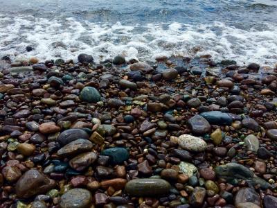 岩石, 水, 缅因州, 海滩