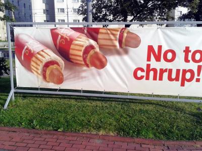 华沙, 波兰, 热狗广告