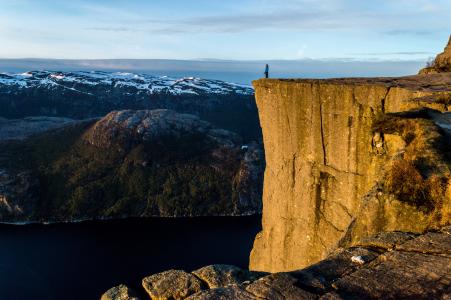 preikestolen, 挪威, 斯堪的那维亚, 岩石, 悬崖, 峡湾, 讲坛