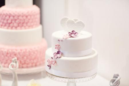 婚礼蛋糕, 亮相, 蛋糕, 白蛋糕, 粉色蛋糕, 婚礼, 甜点