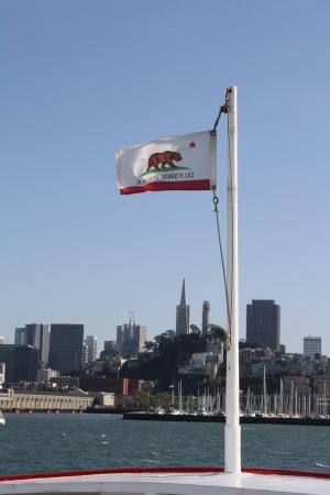 加利福尼亚州, 国旗, 小船, 天际线, 三藩市
