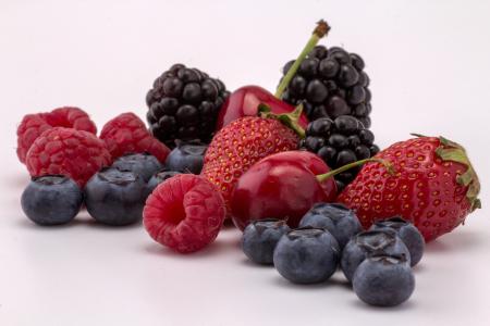 浆果, 蓝莓, 黑莓, 覆盆子, 草莓, 静物, 水果