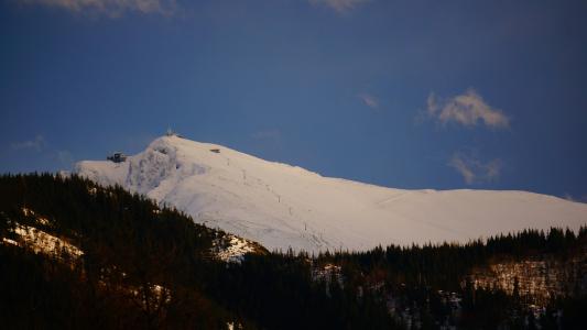 山脉, kasprowy, 塔特拉, 雪, 滑雪
