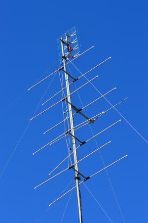 蓝蓝的天空, 电视, 天线, 通信, 塔, 桅杆, 广播