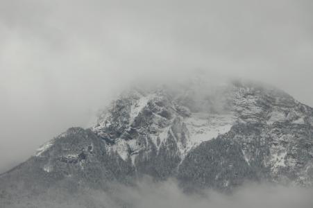 山, 感冒, 雪, 冬天, 雾, 海拔高度, 阿尔卑斯山