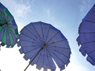 阳伞, 海滩, 阳光明媚, 夏季, 旅行, 雨伞, 海洋