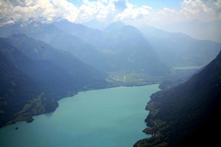 布里恩茨, 布里恩茨湖, 瑞士, 山脉, 高山, 景观, 阴霾