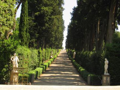 弗洛伦斯, 波波里花园, 意大利, 大道, 雕像, 浪漫