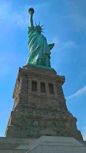 雕像, 自由, dom, 著名, 美国