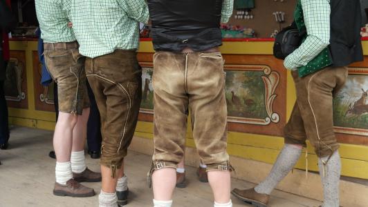 皮裤, 男子, 服装, 传统, 巴伐利亚, 犊, 巴伐利亚