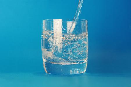 饮料, 水, 喝了杯, 液体, 蓝色, 喝水