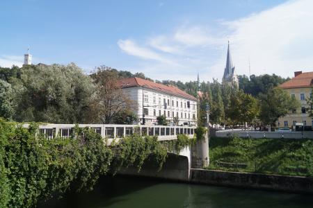 桥梁, 斯洛文尼亚, laibach, 卢布尔雅那, 河