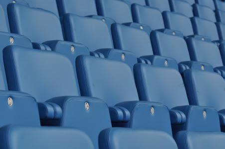 座位, 蓝色, 体育场, 座位, 现代, 家具, 公共