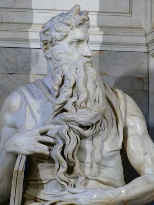 摩西, 有角, 雕像, vincoli 的圣彼得, 罗马, 米开朗基罗, 墓