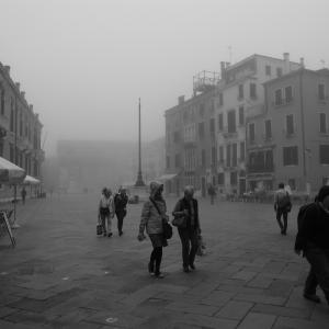 意大利, 威尼斯, 威尼斯晨报, 雾, 景观, 安静, 黎明