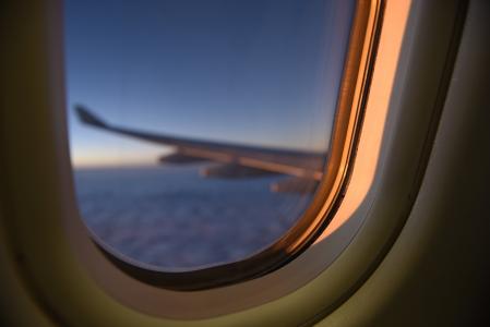 空气, 飞机, 窗口, 飞机, 航空公司, 旅行, 飞行