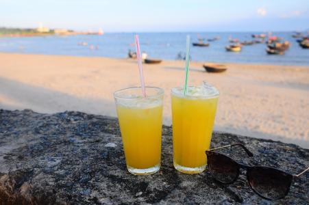 放松, 海, 海滩, 饮料, 越南