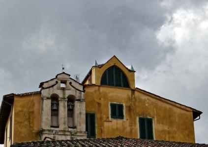 教会, 尖顶屋顶, 意大利, pescia, 托斯卡纳