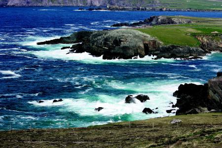 丁格尔, 大西洋, 悬崖, 网上冲浪, 海, 爱尔兰, 克里
