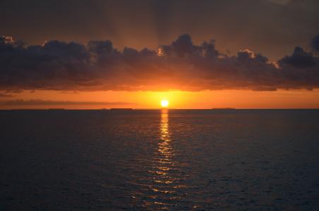 日落, 基韦斯特, 最南点, 佛罗里达州, 海洋, 海, 水