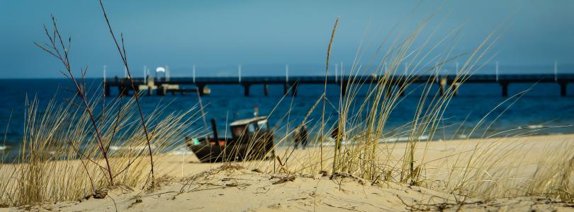 海滩, 渔船, 沙滩, 波罗地海, 沙丘, 假日, 海