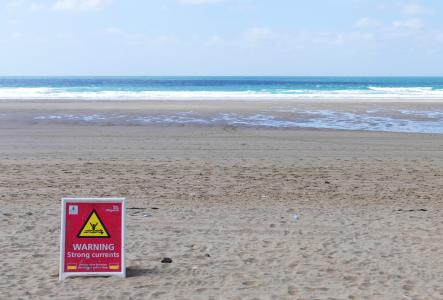 海滩, 警告, 海, 夏季, 沙子, 海洋, 水