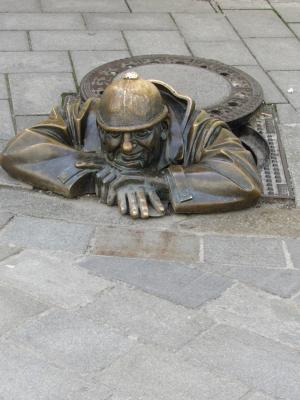 丙, 雕像, 男子, 布拉索夫, 斯洛伐克, 中心, 旧城