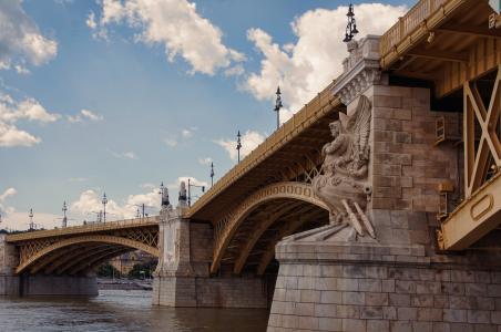 玛格丽特桥, 桥梁, 多瑙河大桥, 布达佩斯, 感兴趣的地方, 河, 匈牙利