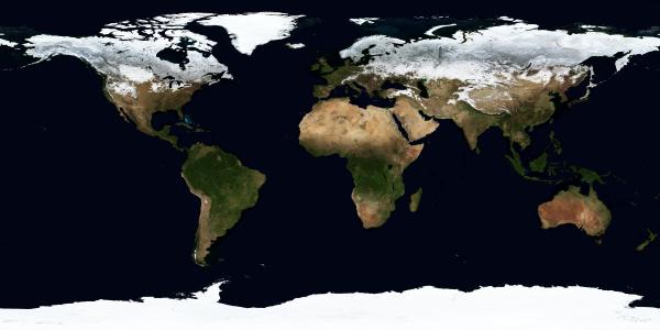 地球, 地图, 冬天, 1 月, 大洲, 气候带, 鸟瞰图