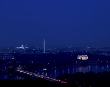 华盛顿特区, 天际线, 城市景观, 河, 国会大厦, 华盛顿纪念碑, 林肯纪念堂