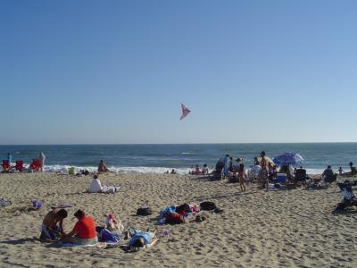 海滩, 加利福尼亚州, 阳光, 太阳, 沙子, 海, 人