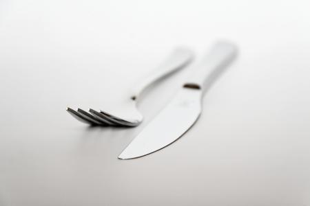 叉子, 刀, 餐具, 金属, 餐具, 关闭