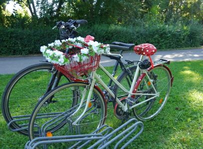 自行车, hippizeit, 花力, 奥格斯堡, 自行车, 花, 户外