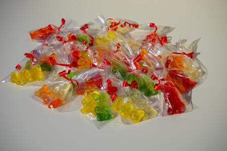 小熊软糖, 包装, 香包, mitbringsel, 玻璃纸, 水果的牙龈, 熊
