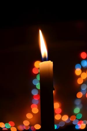 蜡烛, 散景, 圣诞节, 灯, 蓝色, 蜡烛, 烛光