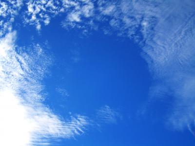 蓝蓝的天空, 云彩的面纱, 自然