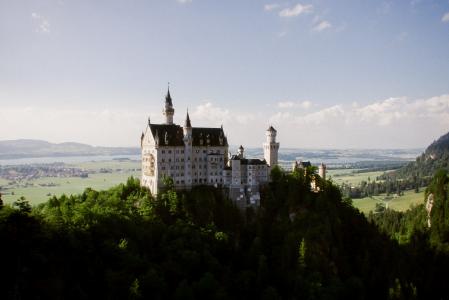 新天鹅堡, 城堡, 著名, 建设, 德国, 具有里程碑意义, 建筑