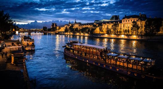 塞纳河, 小船, 巴黎