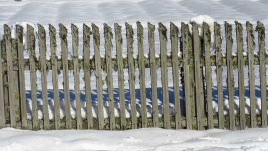 栅栏, 雪, 木栅栏, 巴陵, 花园篱笆, 分隔, 独立